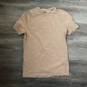 H&M ORANGE AND WHITE STRIPED TSHIRT